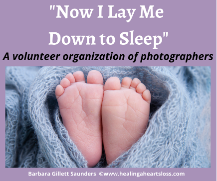 Pregnancy Loss Photos with “Now I Lay Me Down to Sleep”